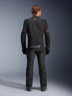 Alpinestars ST-2 Air Jacke, Motorrad-Touringjacke für Herren, Schwarz, Rückansicht mit Mesh-Belüftungseinsätzen, rotem Logo und Tech-Air® Ready System, CE-zertifiziert AA.