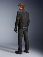 Alpinestars ST-2 Air Jacke, Adventure-Touring-Motorradjacke, Herren, Schwarz, Mesh-Paneele, rotes Stern-Logo, Rückansicht.