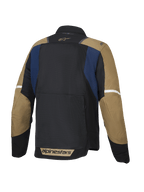 Alpinestars ST-2 Air Jacke, Herren-Sommer-Touring-Motorradjacke, Rückansicht mit belüfteten Mesh-Panels und verlängertem Rücken, Tiefblau, Dunkelkhaki und Schwarz, CE-zertifiziert und Tech-Air Ready