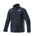 Alpinestars MO.ST.EQ Field Waterproof Primaloft Jacket, Black, Urban Motorcycle Jacket, Field Jacket Style, Four Front Flap Pockets, High Collar with Drawstrings, Durable Ripstop Construction with Logo Patches