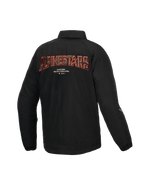 Alpinestars Revved Wasserabweisende Jacke, Herren Motorradjacke in Schwarz mit dreidimensionaler Stickerei auf dem Rücken, CE-zertifizierte Urban Coach-Jacke