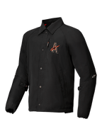 Alpinestars Revved Wasserabweisende Jacke, urbane Motorradjacke in Schwarz mit kontrastierender Stickerei und Druckknopfverschluss, CE-zertifiziert