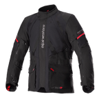 Alpinestars Monteira Drystar XF Jacke, Schwarz und Bright Red, Adventure-Touring-Motorradjacke, wasserdichte laminierte Konstruktion, mit mehreren praktischen Taschen und verstellbaren Riemen, strapazierfähiges Textil für Allwetterschutz