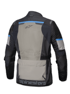 Alpinestars Andes Air Drystar Jacke, Herren-Adventure-Touring-Motorradjacke, Rückansicht mit umfangreicher 2D-Mesh-Belüftung und großer Rückentasche, Schwarz, Lorbeergrau und Hellblau, CE-zertifiziert
