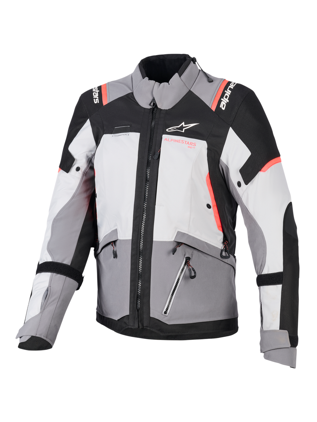 Alpinestars Stella Andes V4 Drystar® Jacke, Damen-Adventure-Touring-Jacke, Grau und Schwarz, wasserdichtes Textil.