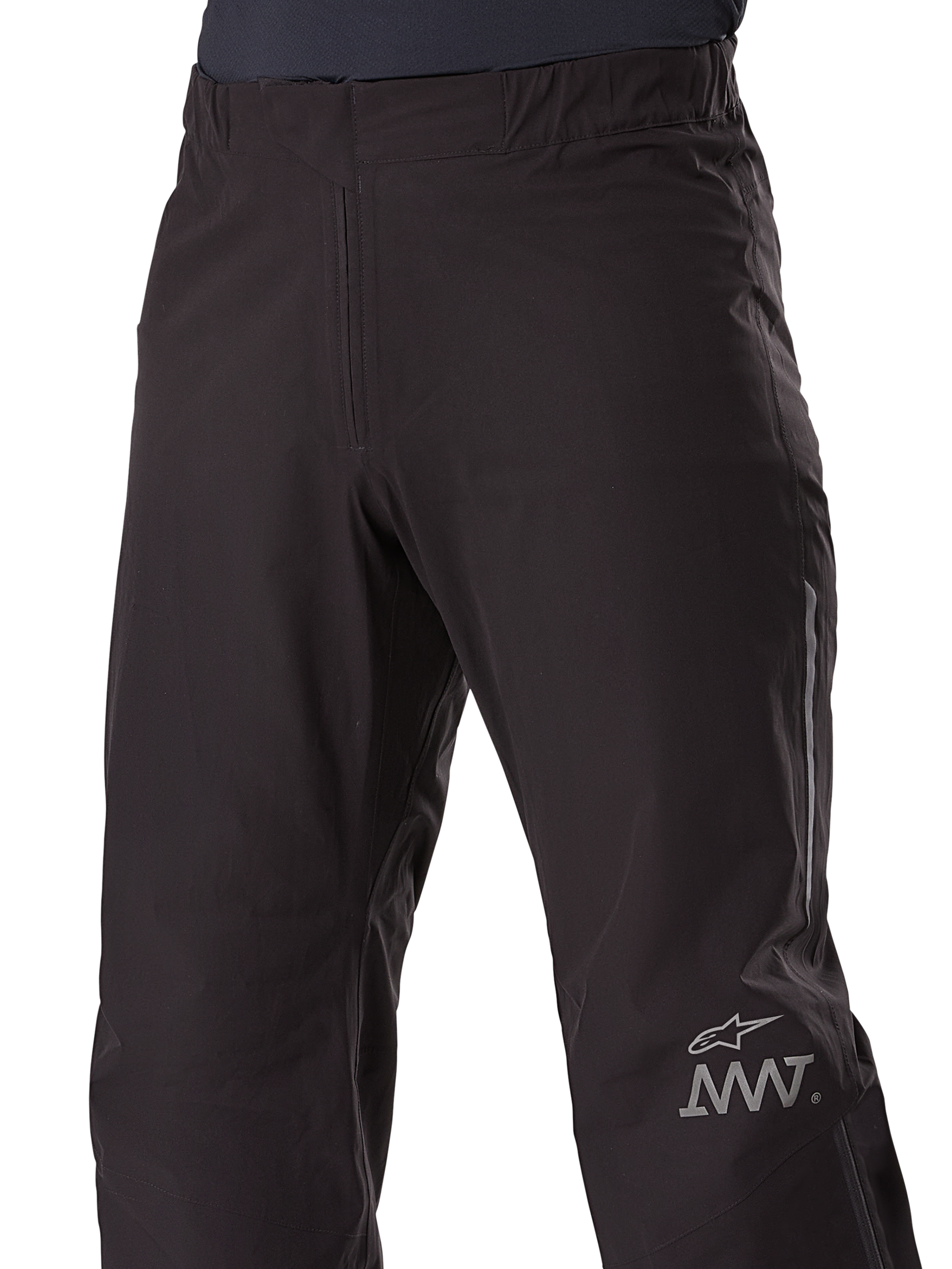 Alpinestars AMT-8 Stretch Drystar® XF Innenhose, Motorradhosen-Innenfutter, Schwarz, mit Alpinestars-Stern und AMT-Logo auf dem Bein, elastischem Bund und schlichter, wasserdichter Textilkonstruktion