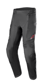 Alpinestars Andes Air Drystar Hose - Kurze Länge, Schwarze Motorrad-Tourenhose, Mesh-Belüftungseinsätze, Verstärkter Knieschutz, Cargo-Taschen, Kleines rotes Logo auf dem linken Oberschenkel, Verstellbare Taillenriemen