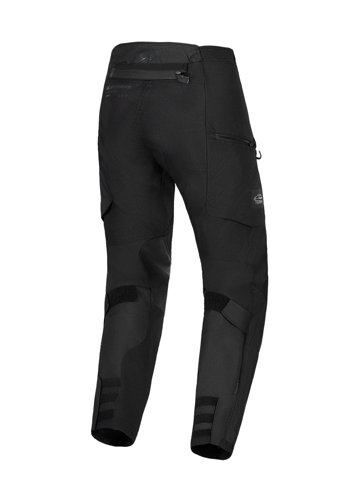 Alpinestars Harok V 2 Drystar Hose, All-Terrain-Adventure-Motorradhose, Schwarz, wasserdichtes Touring-Design mit Ripstop-Konstruktion und Cargo-Taschen, Rückansicht