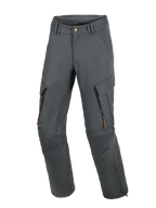 Alpinestars Borrego Drystar® Hose, Motorrad-Abenteuerhose, Anthrazitgrau, in gewachster Canvas-Optik mit Belüftungsreißverschlüssen an den Oberschenkeln und Cargotaschen, strapazierfähige Textilkonstruktion mit verstärkten Kniepartien