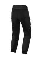 Alpinestars Cusco Drystar® Hose, Motorrad-Adventure-Hose, Schwarz, Rückansicht mit Belüftungsreißverschlüssen und Stretch-Einsätzen, strapazierfähige Textilkonstruktion mit reflektierenden Akzenten