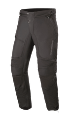 Alpinestars Raider V2 Drystar® Hose, schwarze Motorrad-Tourenhose, wasserdichte Textilkonstruktion mit Akkordeon-Knieeinsätzen, Reißverschlusstaschen und verstellbarer Bund, strapazierfähiges Design für Allwetter-Straßenfahrten