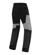 Alpinestars Stella Andes V4 Drystar® Hose, Adventure-Motorradhose für Damen, Schwarz und Dunkelgrau, Rückansicht mit grauen Einsätzen an den Beinrückseiten, strapazierfähigen Ripstop-Verstärkungen am Gesäß und Stretch-Zonen für mehr Bewegungsfreiheit, wasserdichtes Textildesign.