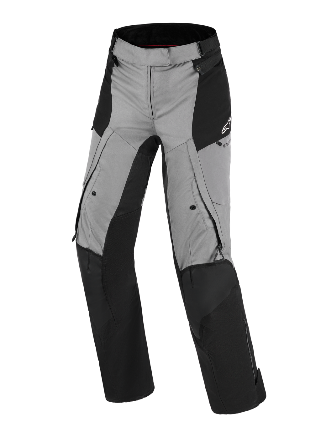 Alpinestars Stella Andes V4 Drystar® Hose, Motorradhose für Damen, Schwarz und Dunkelgrau, Adventure-Touring-Design mit wasserdichtem Textil, verstärkte Knie- und Gesäßbereiche, Belüftungsöffnungen und Taschen mit Reißverschluss, Alpinestars-Logo an der Hüfte