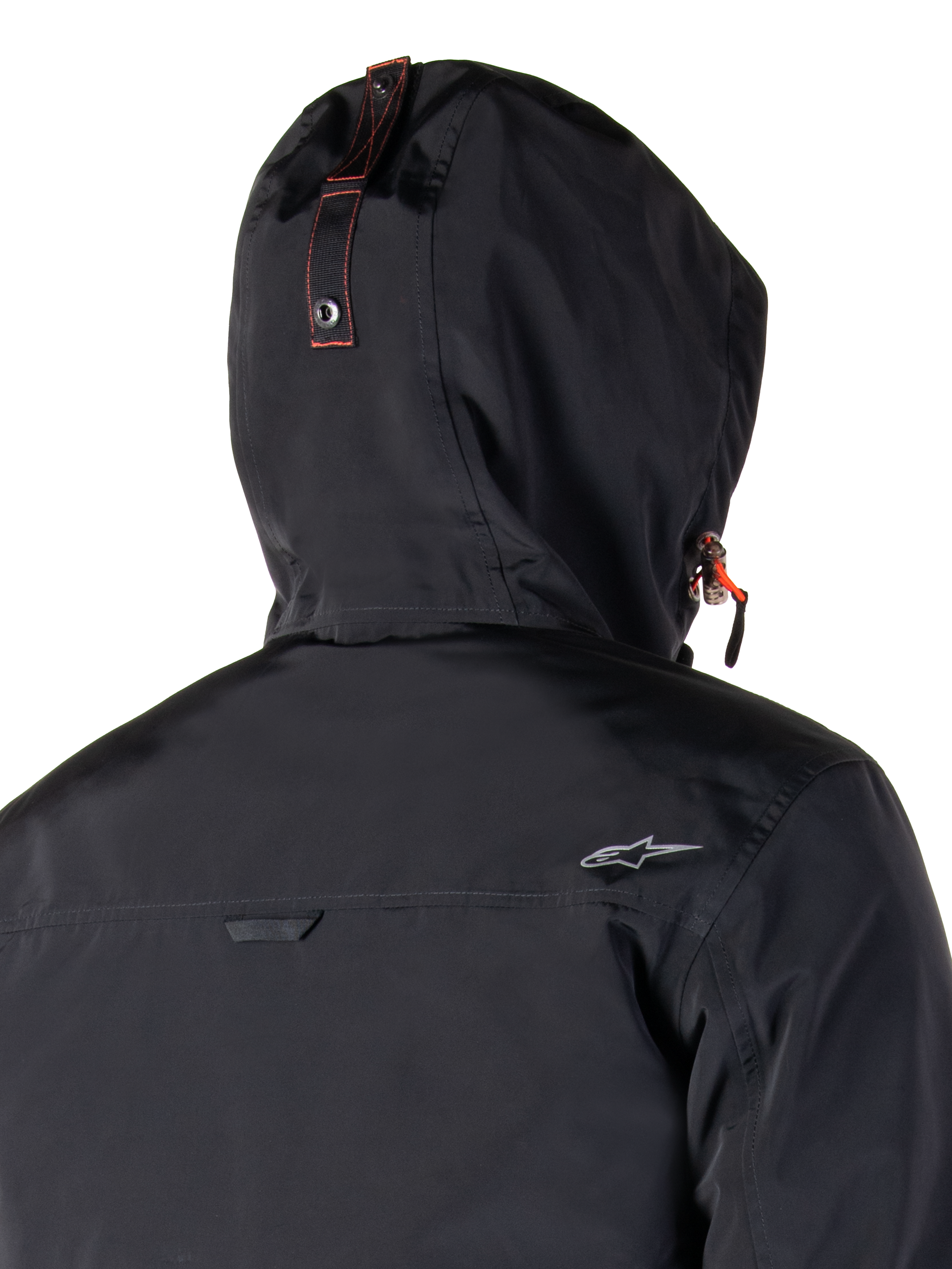 Alpinestars Mootant Wasserdichter Parka, Motorradjacke, Spicy Orange und Schwarz, mit modularem 4-Jahreszeiten-Design, abnehmbarer Kapuze, utilitaristischem Militärstil und wasserdichter Textilkonstruktion für Fahrten bei jedem Wetter.