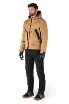 Alpinestars Morush Wasserdichter Parka in Utility Brown, minimalistische Streetwear-inspirierte Motorradjacke aus der MO.ST.EQ. Kollektion, sturmsichere Kapuze, große Fronttaschen mit doppeltem Zugriff, ergonomische Parka-Silhouette.