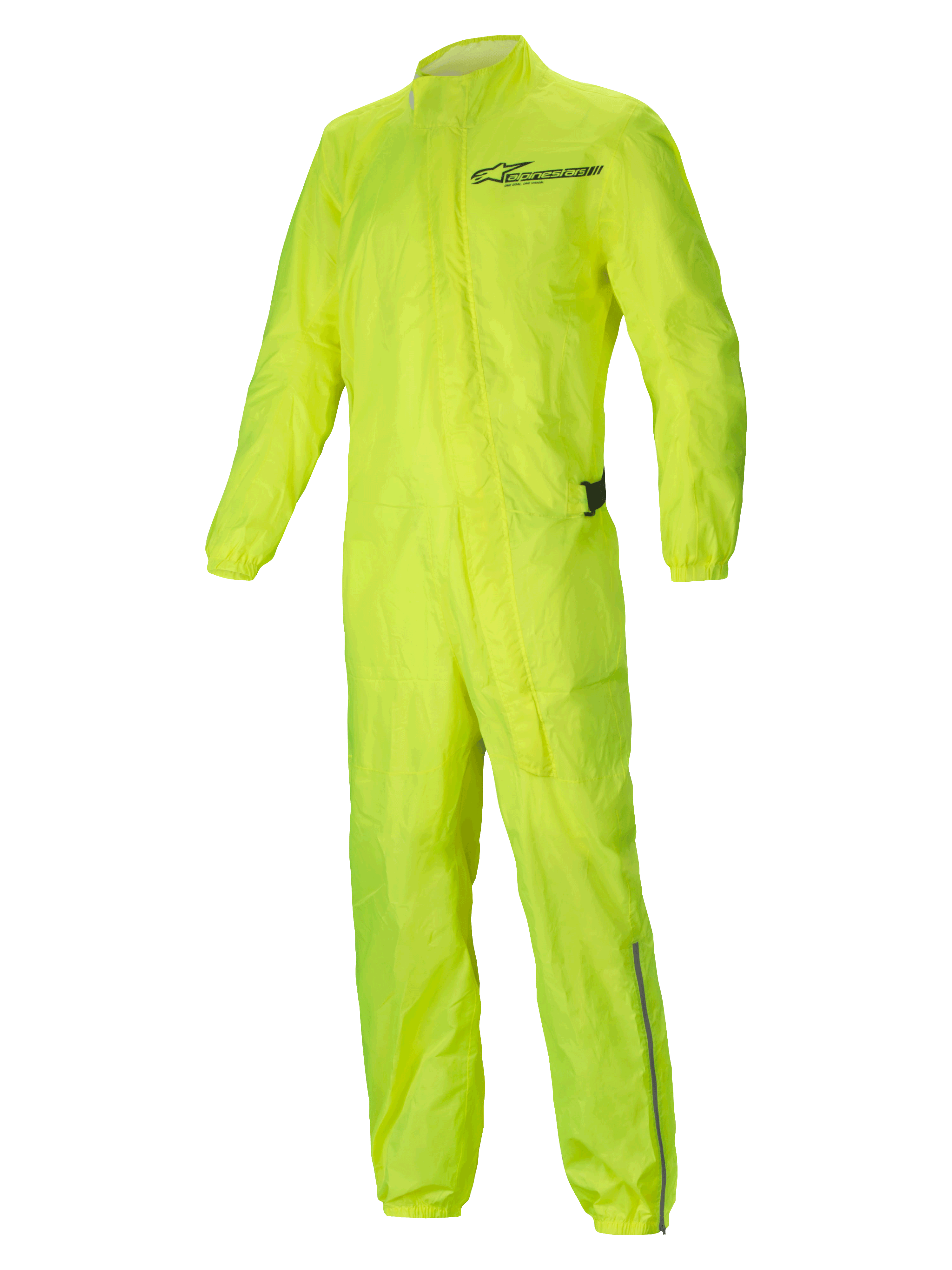 Alpinestars Hurricane Rain V2 Kombi, wasserdichter Motorrad-Regenanzug, Gelb Fluo, leichtes und verstaubares Design mit reflektierenden Details