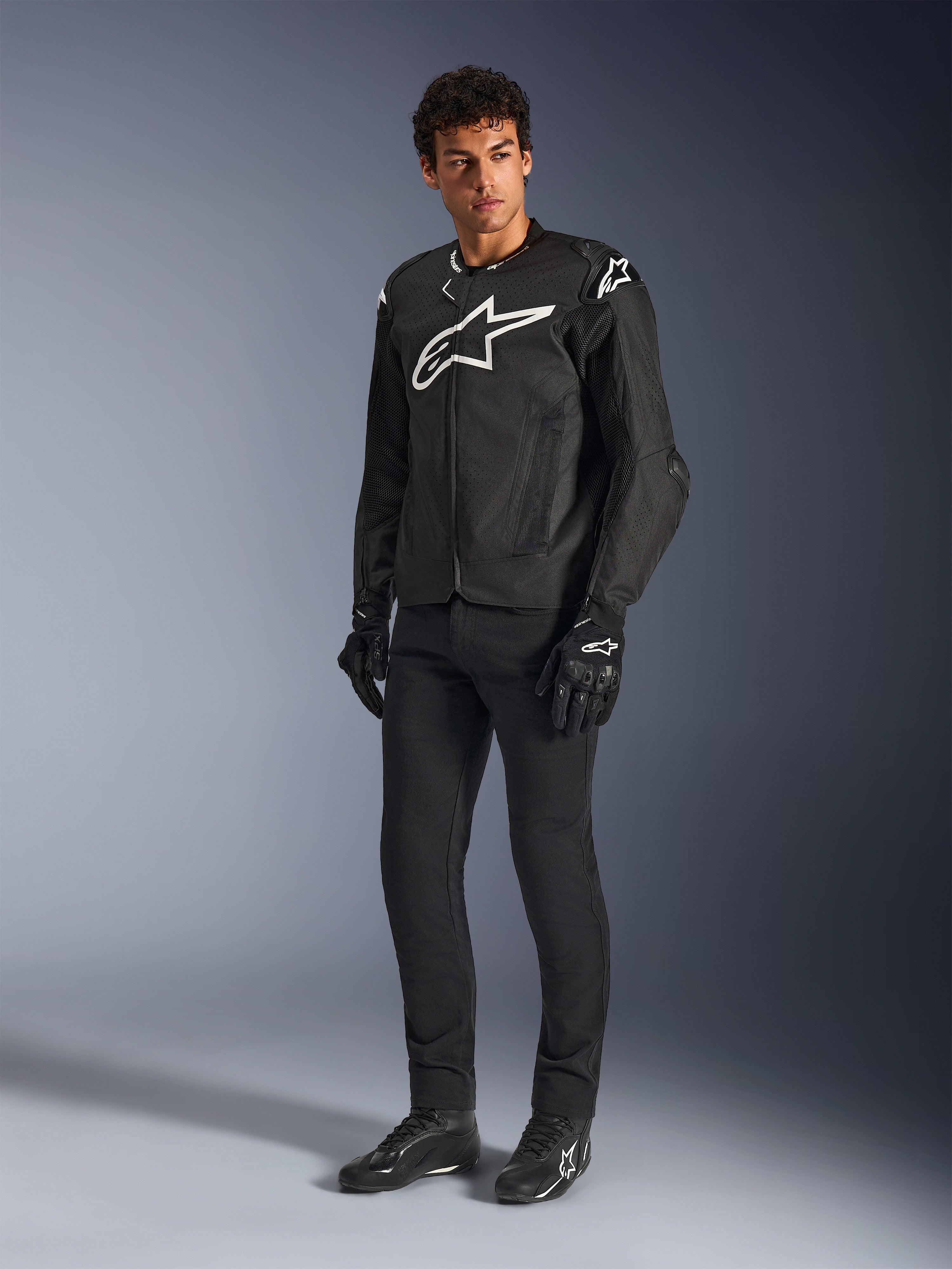 T-GP Air - Black Motorcycle Jacket | Alpinestars®