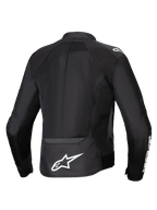 Alpinestars Viper Air V4 Jacke, Motorradjacke für Herren, Schwarz, mit belüfteten Tech-Mesh-Paneelen und weißem Astars-Logo auf dem Rücken.