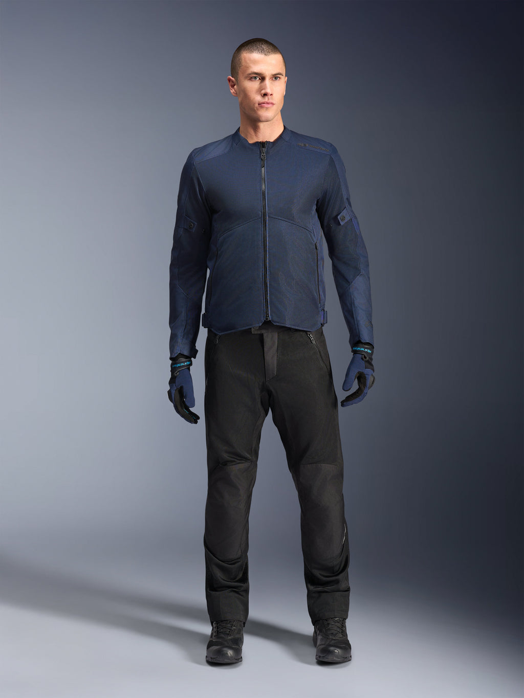 Alpinestars C-1 Air Jacket, blue tech mesh urban motorcycle jacket for men's road commuting and touring.