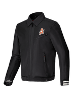 Alpinestars Ignite Air Jacke, urbane Motorradjacke mit Mesh-Körperkonstruktion, Schwarz, mit club-inspirierten Grafiken und traditionellem Hemdkragen