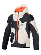 Alpinestars Mogress Air Jacke, urbane Herren-Motorradjacke in Schwarz, Mandel und Orange mit belüftetem Ripstop.