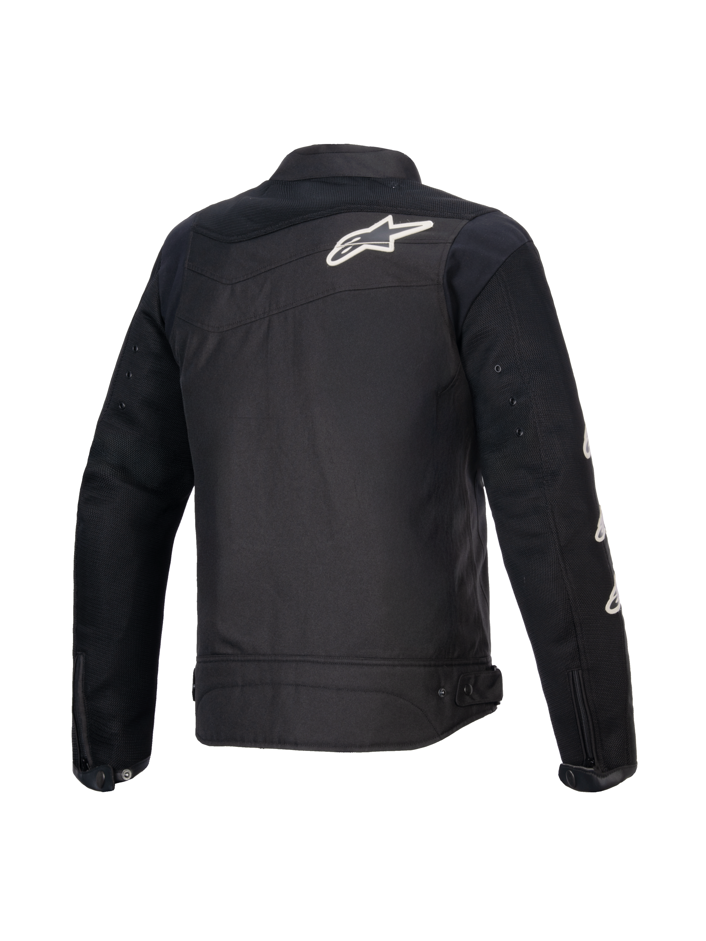 Alpinestars T-Dyno Air Jacke, Rückenansicht der Herren-Motorradjacke aus Textil, Schwarz, mit 3D-Mesh-Einsätzen und CE-Zertifizierung