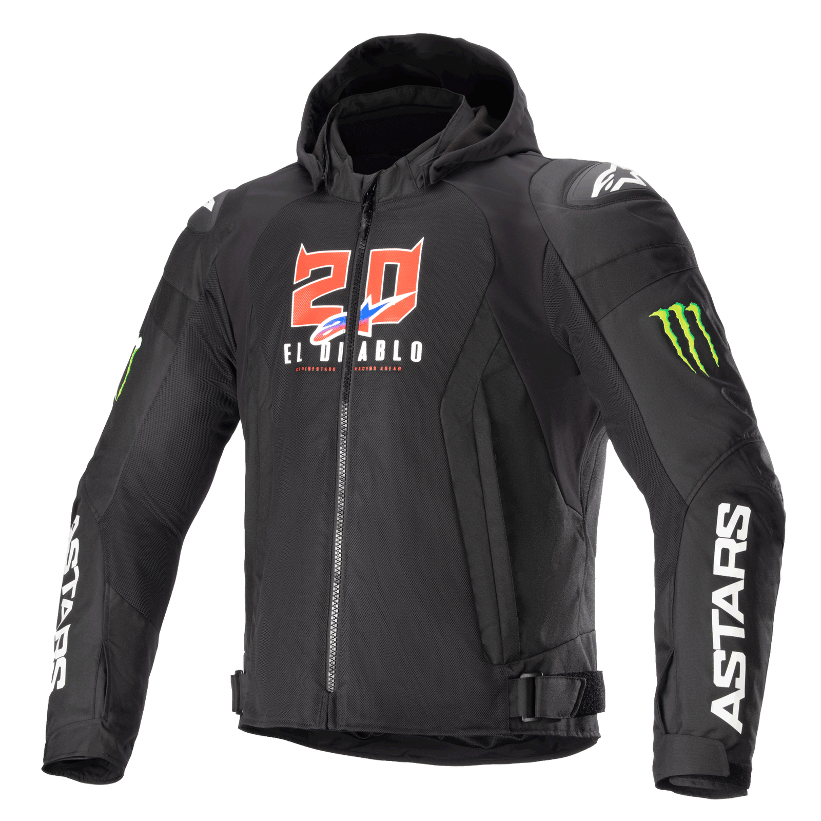FQ20 Zaca Air Monster - Black Motorcycle Jacket | Alpinestars® FQ20 Zaca Air Monster - Black Motorcycle Jacket | Alpinestars®