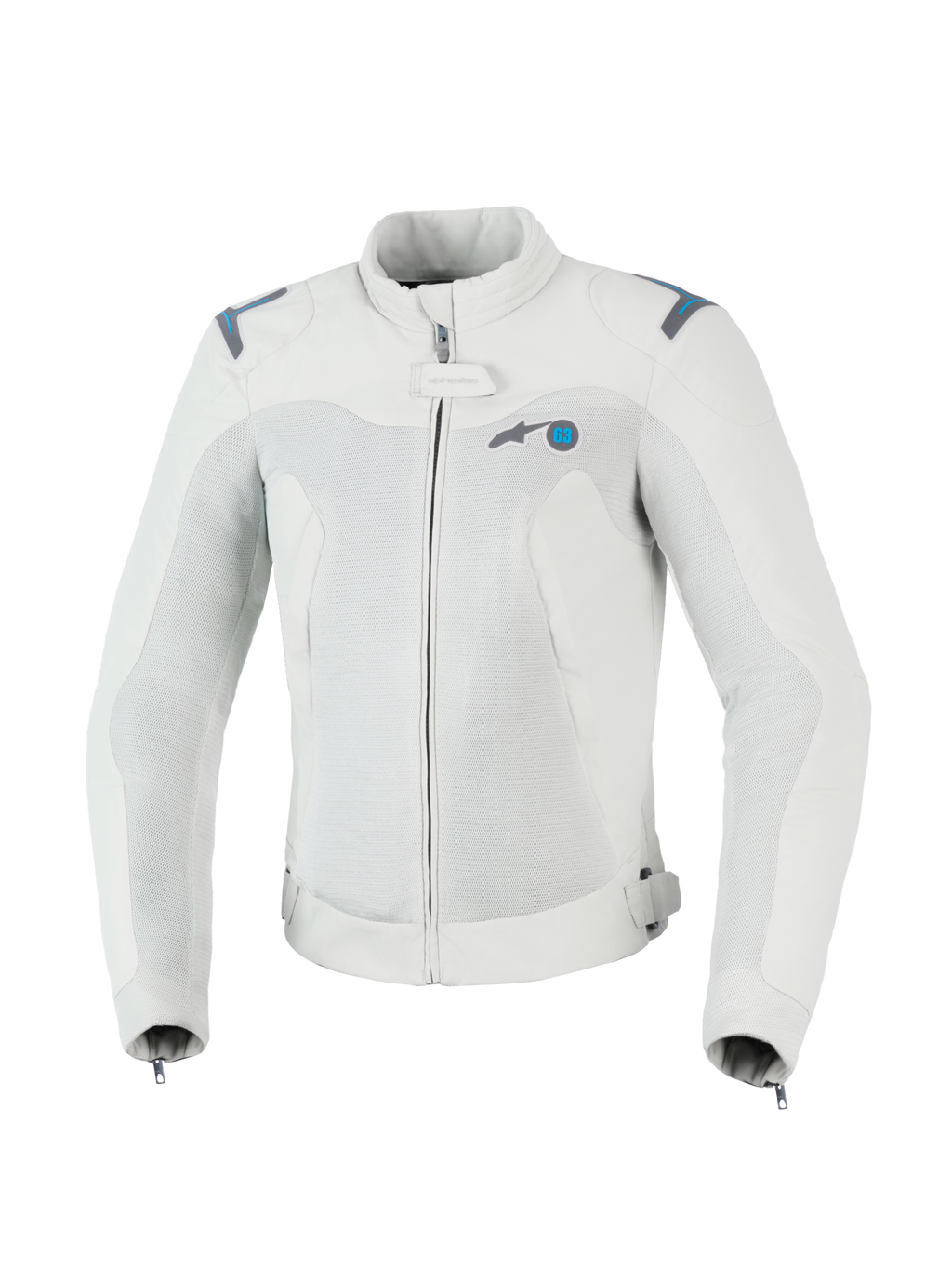 Alpinestars Stella Circal-1 Air Jacke, Damen Motorradjacke, Grau und Blau, CE-zertifiziert mit Mesh-Luftstrompaneelen und recycelter Textilkonstruktion