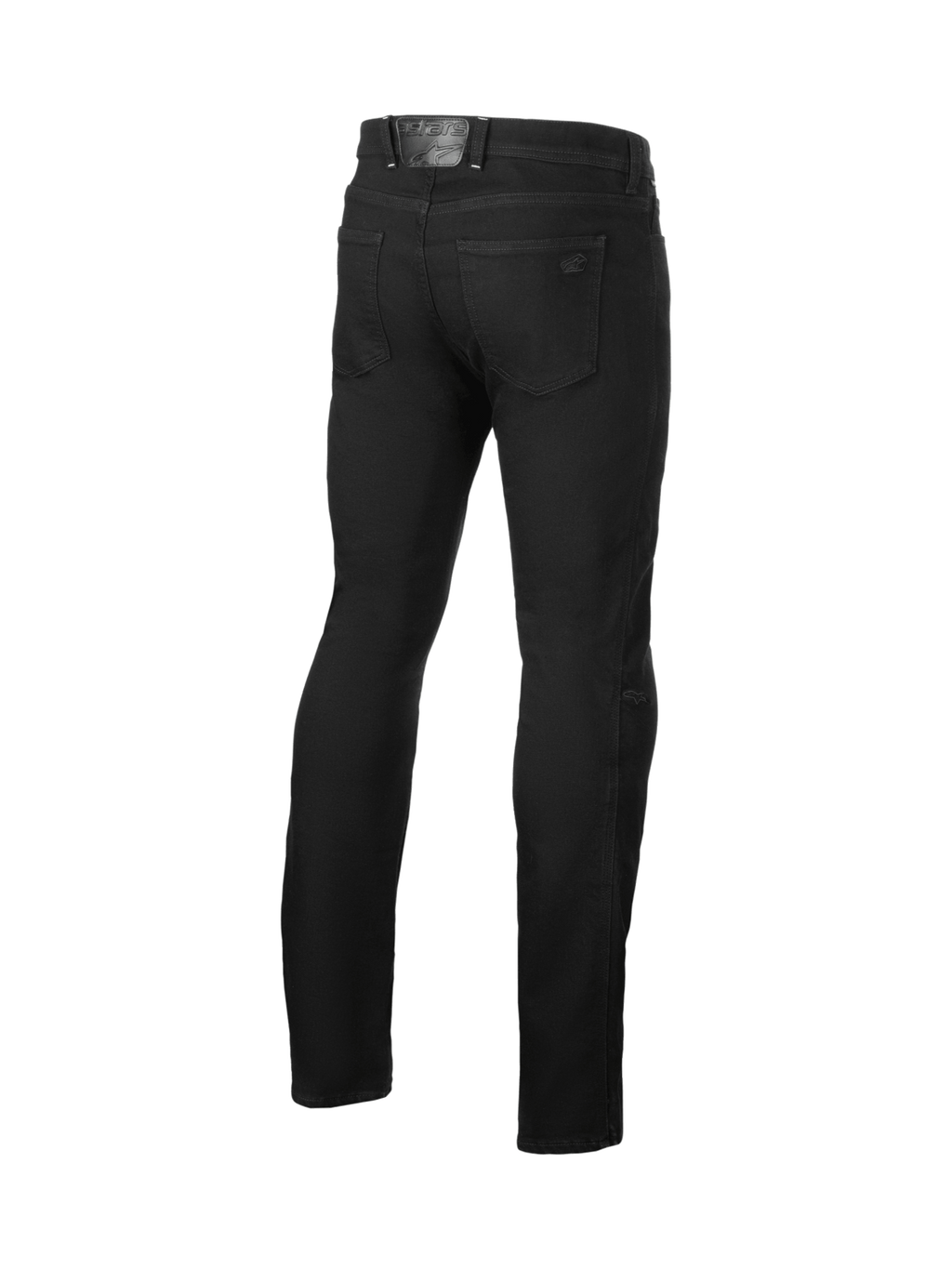 Alpinestars Cult-8 Stretch Jeans, Urban Motorradjeans für Herren, Schwarz, einlagiger Stretch-Jeansstoff, CE-zertifizierte Nucleon Flex Plus Knieprotektoren, Rückansicht