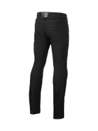 Alpinestars Cult-8 Stretch Jeans, Urban Motorradjeans für Herren, Schwarz, einlagiger Stretch-Jeansstoff, CE-zertifizierte Nucleon Flex Plus Knieprotektoren, Rückansicht