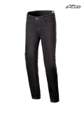 Alpinestars Cult-8 Stretch Jeans, urbane Motorrad-Jeans für Herren in Schwarz, gerade Passform mit elastischer Denim-Konstruktion und CE-zertifiziertem Schutz