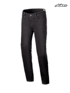 Alpinestars Cult-8 Stretch Jeans, urbane Motorrad-Jeans für Herren in Schwarz, gerade Passform mit elastischer Denim-Konstruktion und CE-zertifiziertem Schutz