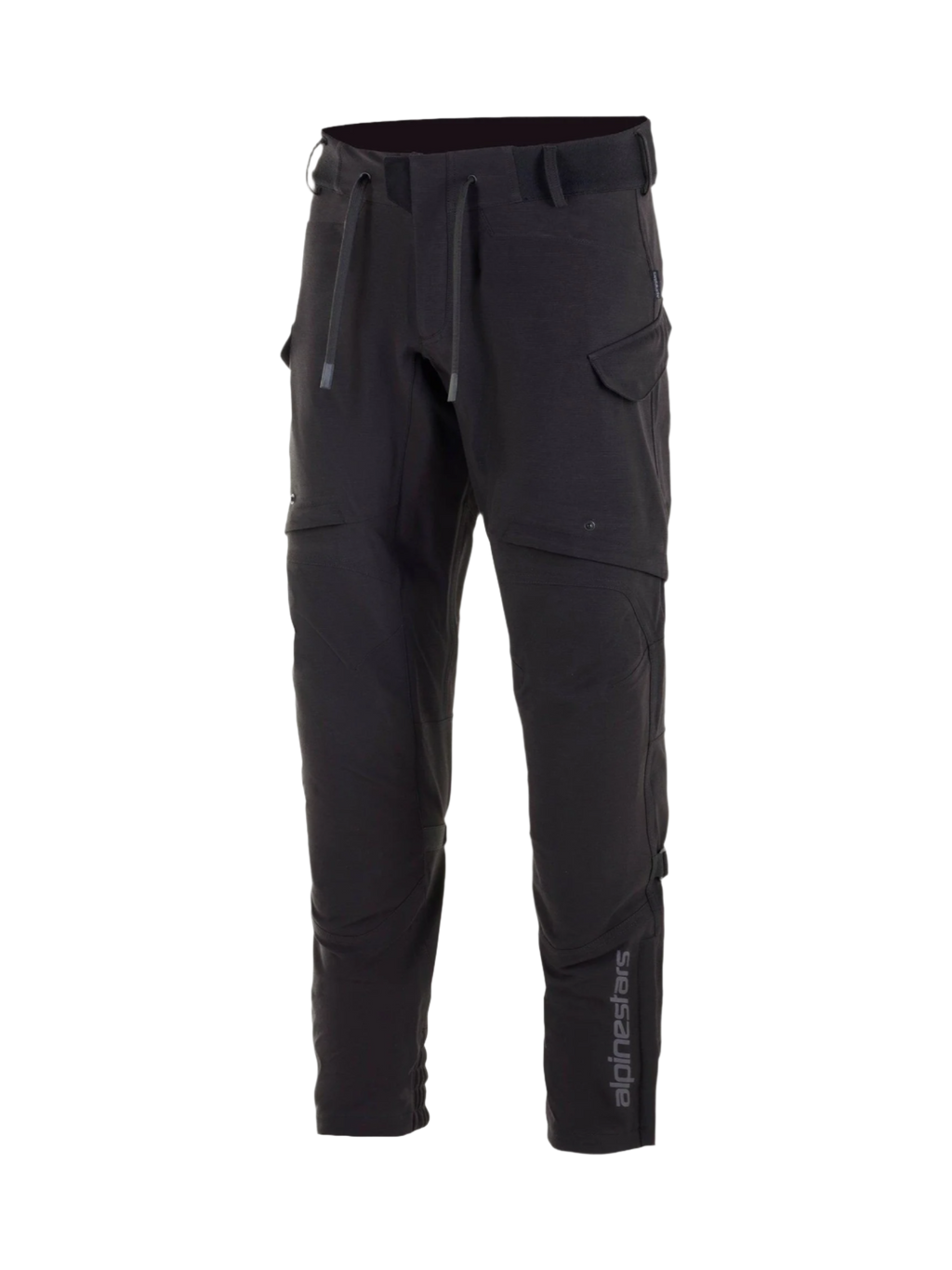 Alpinestars Juggernaut Wasserdichte Hose, Urban Motorradhose für Herren, Schwarz, Softshell mit integriertem Knieschutz.