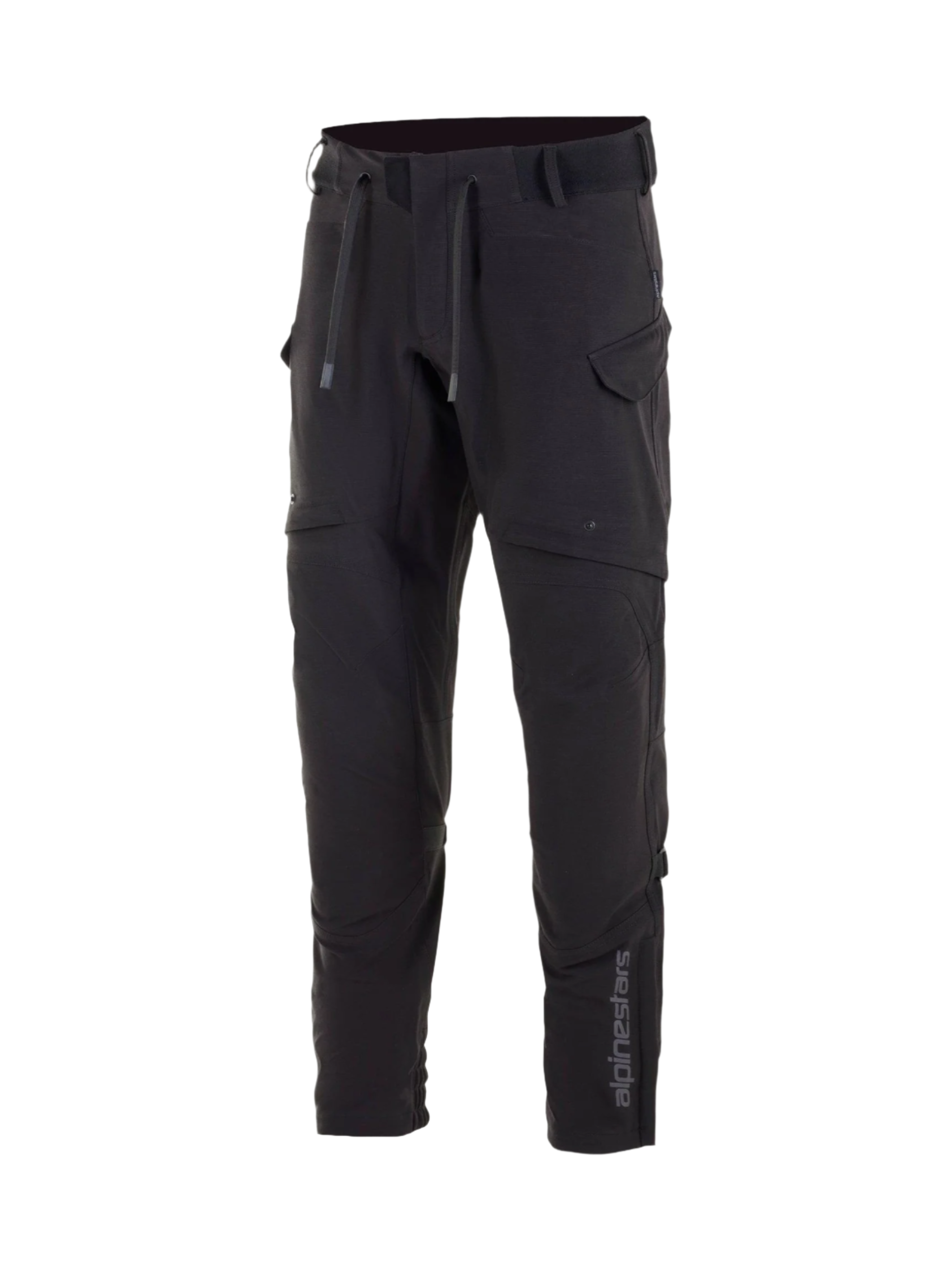Alpinestars Juggernaut Wasserdichte Hose, Urban Motorradhose für Herren, Schwarz, Softshell mit integriertem Knieschutz.