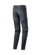 Alpinestars Sektor Regular Fit Denim Pants, Men's Urban Motorcycle Riding Jeans, Black Washed Stretch Denim.