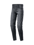 Alpinestars Sektor Regular Fit Jeans, Motorradjeans für Herren, Schwarz gewaschen, technischer Stretch-Denim mit Knieprotektoren