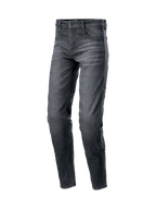 Alpinestars Sektor Regular Fit Denim Pants, Black Washed motorcycle riding jeans for men with protective knee armor.