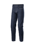Alpinestars Sektor Regular Fit Jeans-Hose, Urban-Motorradjeans in Mittelblau mit Dreifachnähten, Stretch-Denim und CE-zertifiziertem Schutz.
