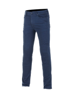 Alpinestars Cerium Tech Stretch Riding Denim, Men's Slim Fit Motorcycle Pants, Rinse Blue, CE Certified Nucleon Plus protection.