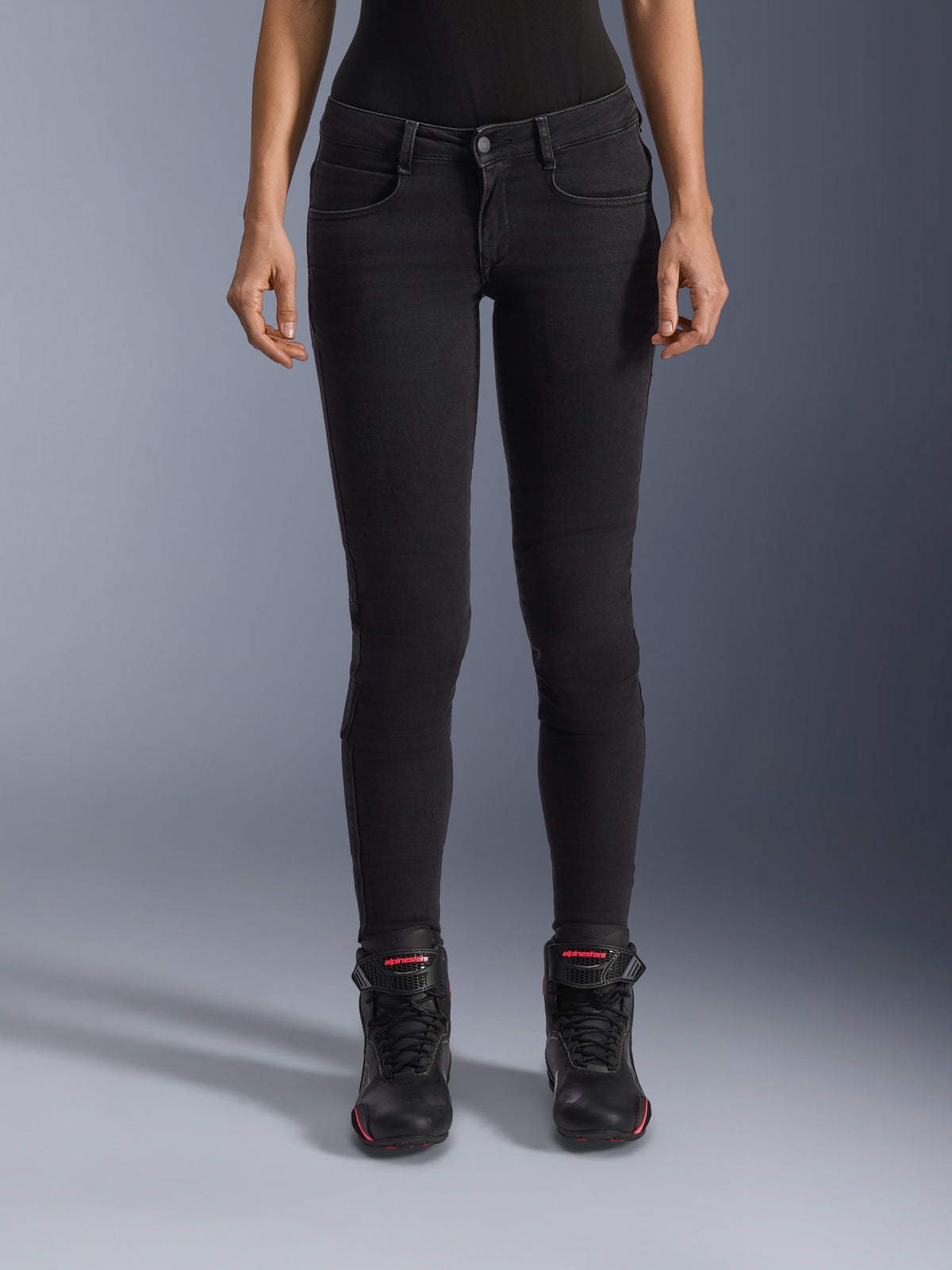 Damen Moto Jeans