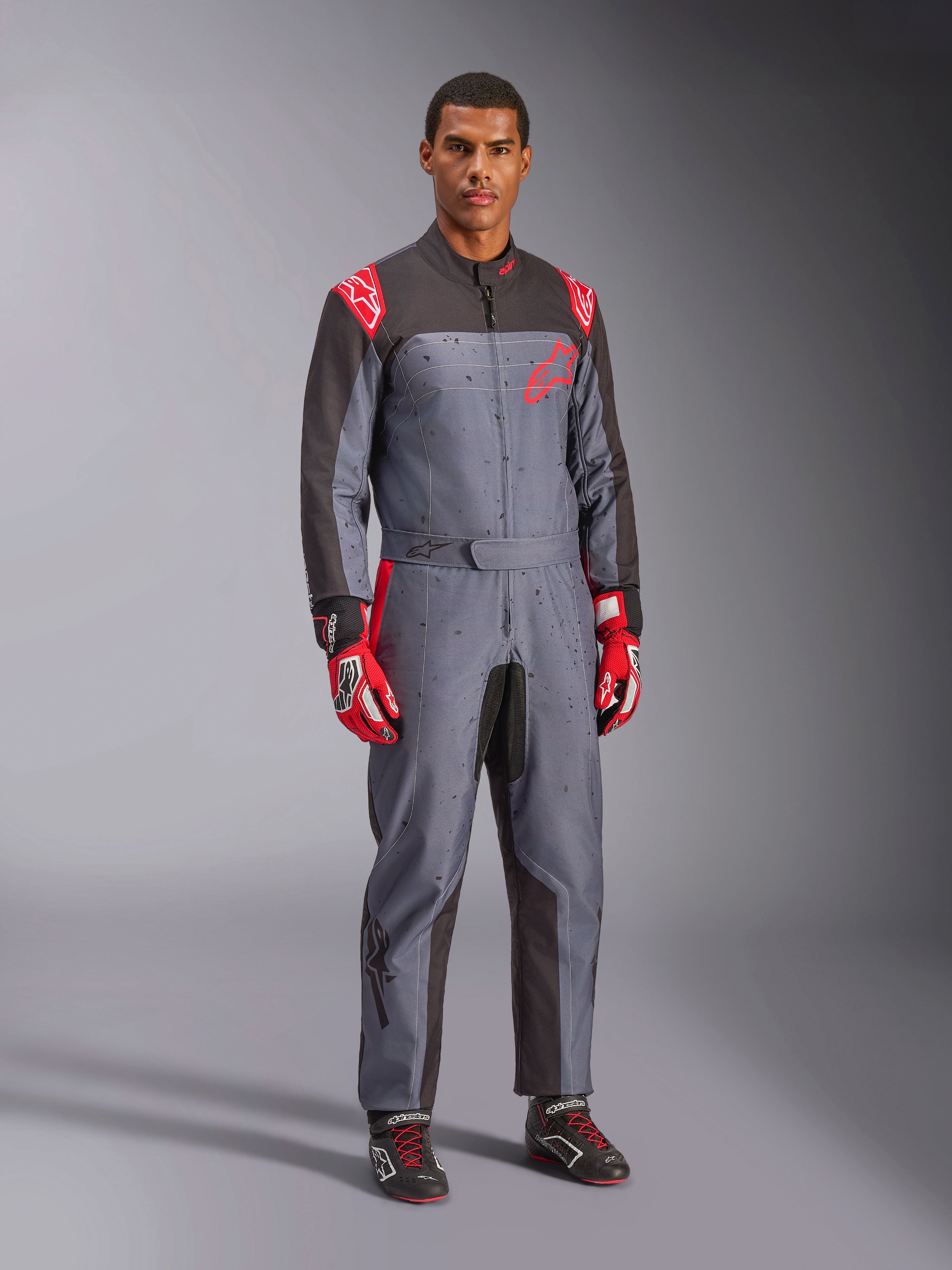SimianRing 2way jacket RED/GRAY XLサイズ KMX-9 V3 Graphic 6 - Gray Karting Suit | Alpinestars®