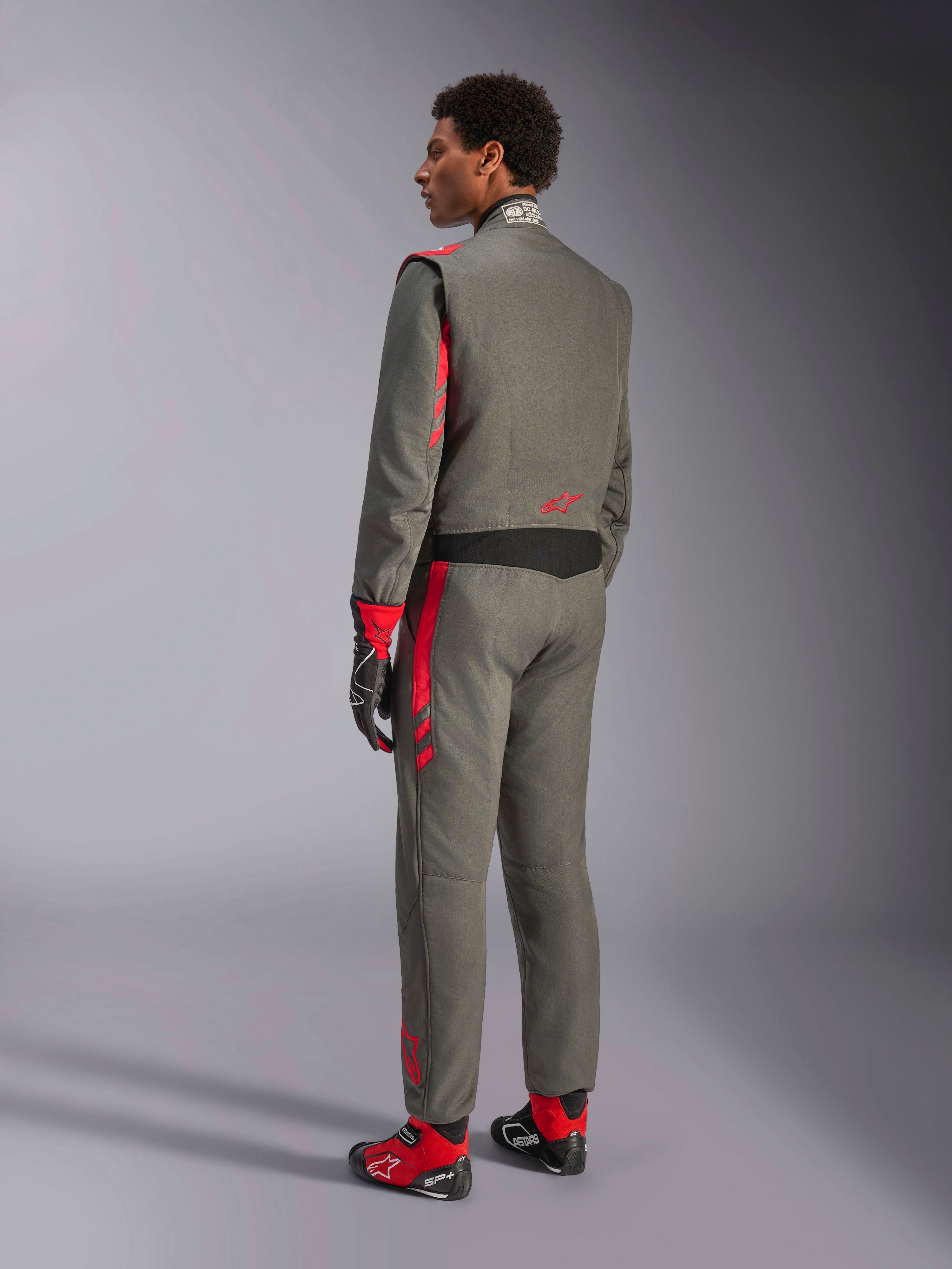 GP Race V3 - Anthracite Red Auto Suit | Alpinestars®