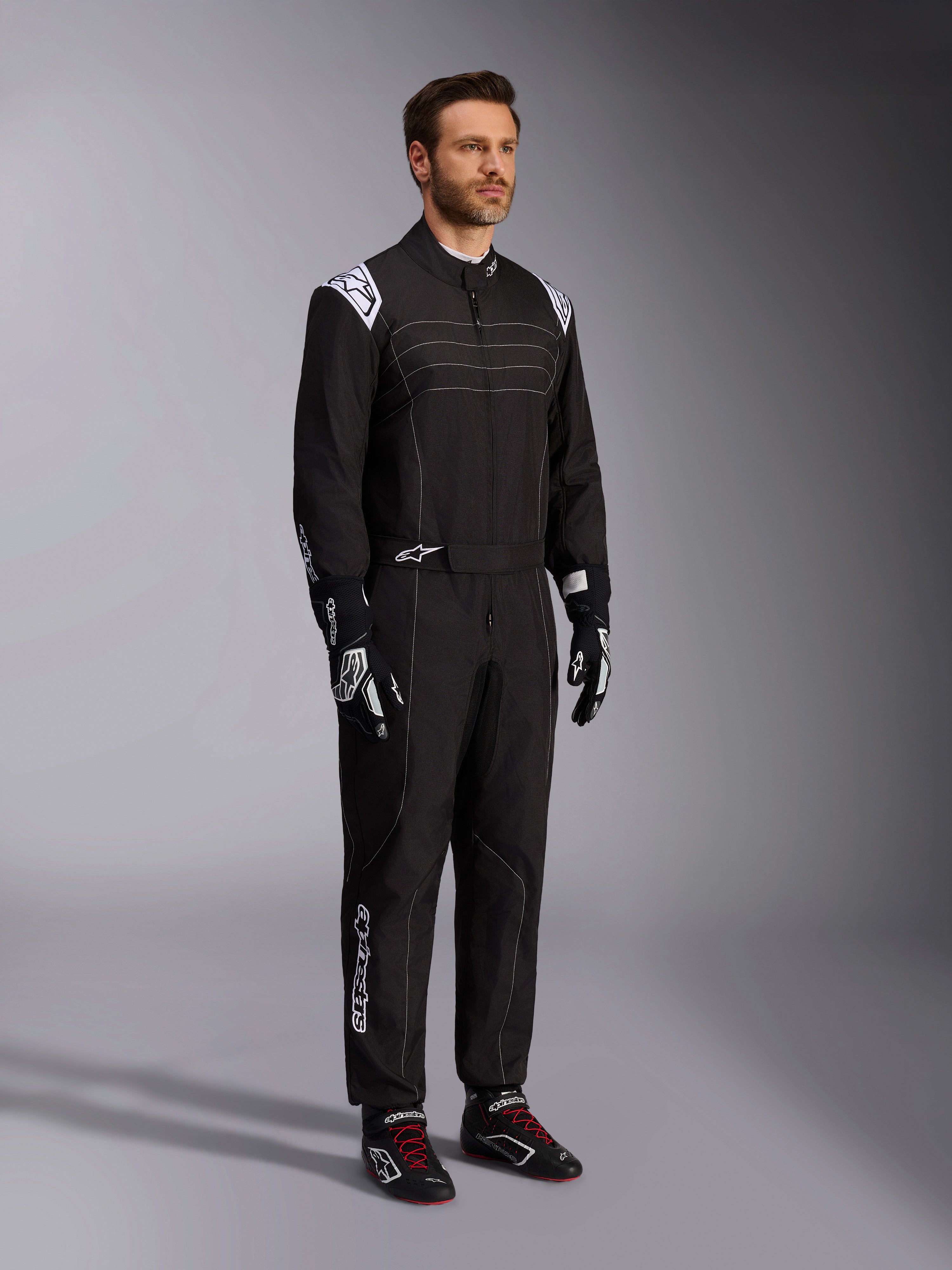 KMX-9 V3 - Black White Karting Suit | Alpinestars®