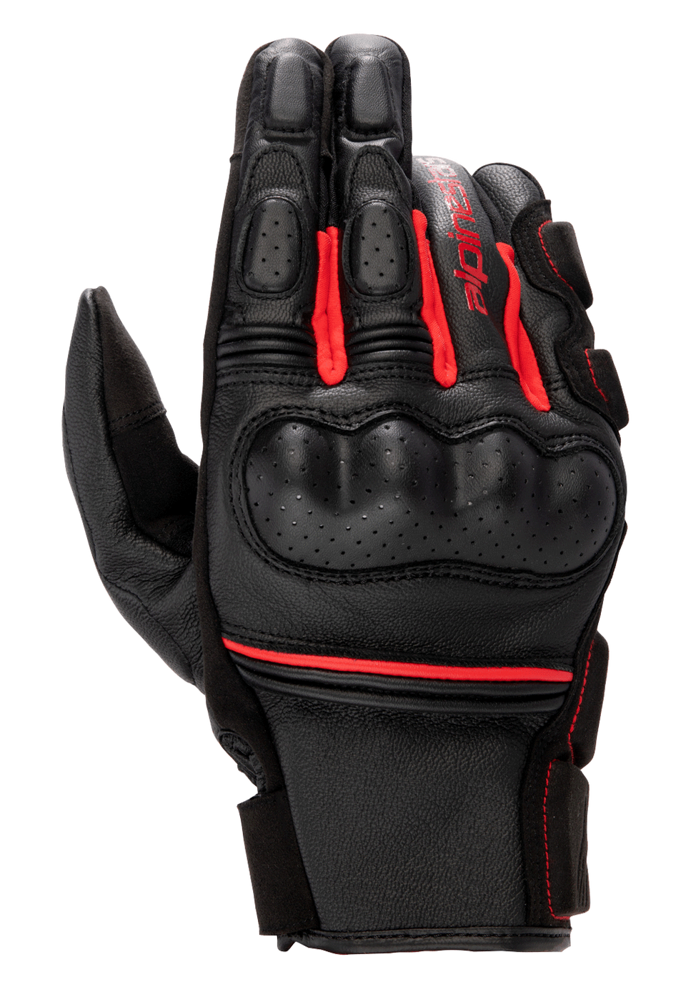 biker handschuhe leder Phenom - Schwarz Motorrad Handschuhe