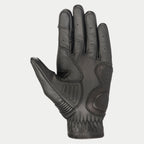 Alpinestars Crazy Eight Handschuhe, Motorradhandschuhe, Schwarz, Innenansicht der Handfläche mit verstärkter Lederkonstruktion, texturierten Grip-Einsätzen an Handfläche und Daumen sowie geprägtem Branding am Handgelenksbündchen