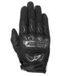 Alpinestars Stella SMX-2 Air Carbon V2 Damen-Motorradhandschuhe, Schwarz, Motorradhandschuhe mit kurzer Manschette, Carbon-Knöchelprotektoren, 3D-Mesh-Konstruktion, belüftetes Design für sommerliche Fahrten