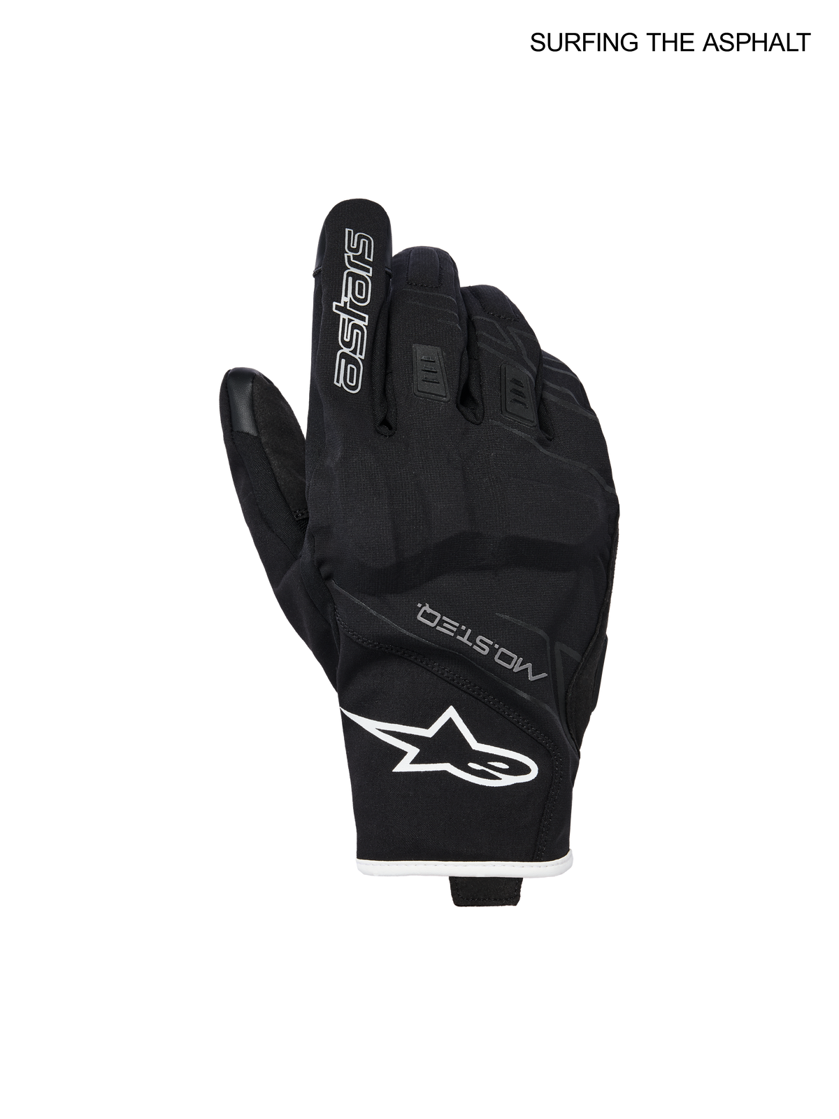 Alpinestars Moblast Wasserdicht Handschuhe, Herren-Urban-Motorradhandschuhe in Schwarz und Weiß, Drystar-Textilkonstruktion mit PU-Knöchelschutz und CE-Zertifizierung