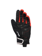 Alpinestars Moblast wasserdichte Handschuhe, Schwarz Anthrazit Orange, Handflächenansicht mit Ziegenleder-Konstruktion, Drystar-Logo, leuchtend orangefarbene Akzente zwischen den Fingern und Kurzmanschetten-Design mit weiß eingefasstem Handgelenkverschluss