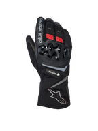 Alpinestars WT-8 GORE-TEX Isolierte Handschuhe, Motorrad-Winterhandschuhe, Schwarz mit roten Akzenten und silbernen Logos, harter TPU-Knöchelschutz, lange Stulpe, GORE-TEX-Wasserdichtigkeit für Fahrten bei kaltem Wetter