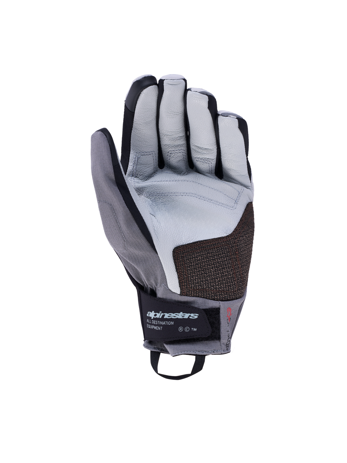Alpinestars Harok Pro Drystar Handschuhe, Abenteuer-Motorradhandschuhe, Eisgrau und Dunkelgrau, mit wasserdichter Drystar-Membran und Ziegenleder-Handfläche